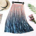 Women Velvet Pleated Loose Skirt Women Casual Dress